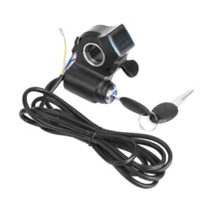 Thumb throttle with key and voltage display